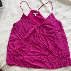 Joie Bright Pink Camisole Top 100% Silk Strap